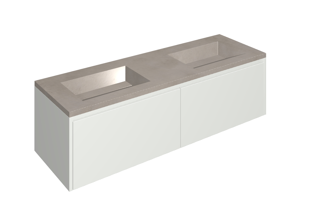 Fly Air Washbasin Duo 150 150 White