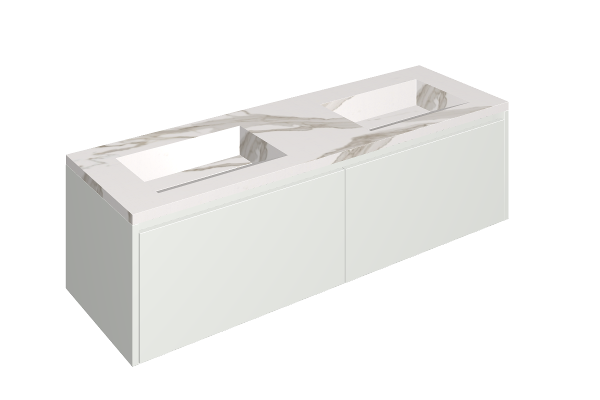 Fly Air Washbasin Duo 150 150 White