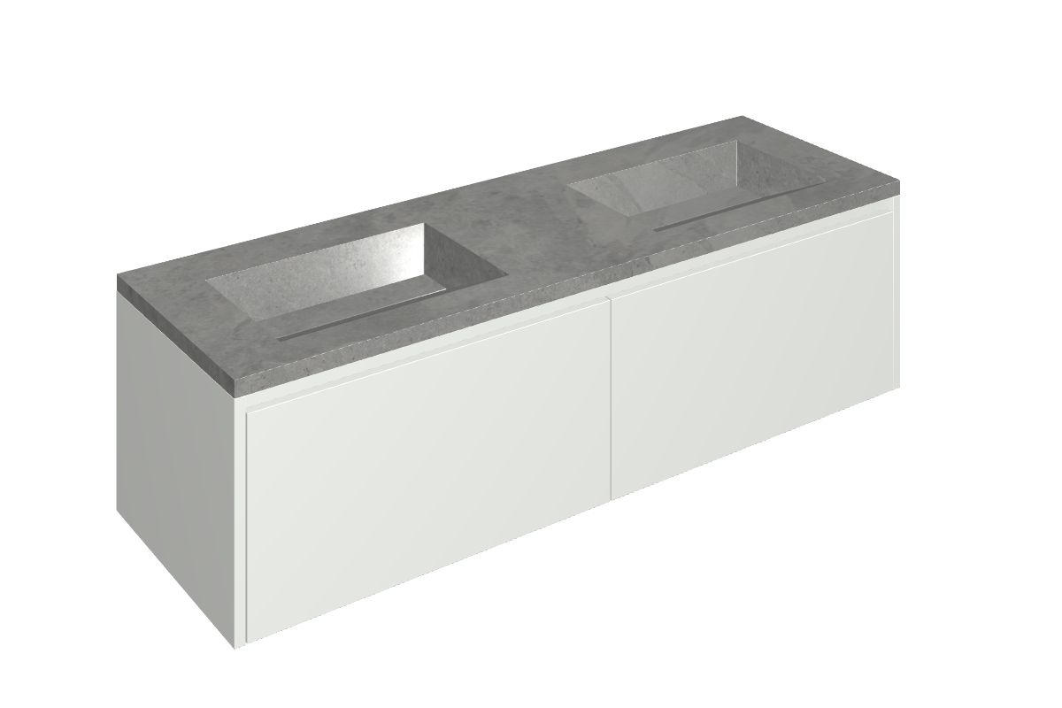 Fly Air Washbasin Duo 150 150 White