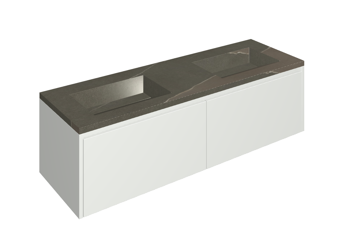 Fly Air Washbasin Duo 150 150 White